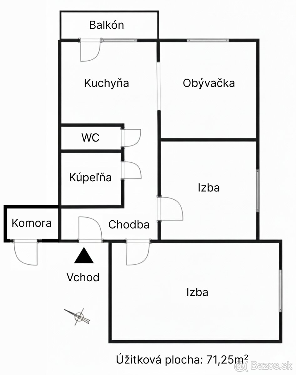 Prenájom 3-izbový byt, J. Jesenského 10, Senec, 71,25 m2 - 17