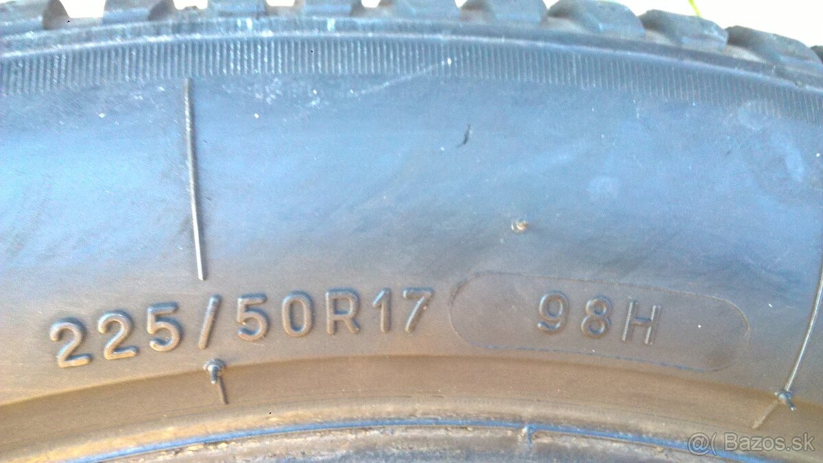 ZIMNÉ 225/50 R17 98V BARUM, CONTI a GOODRICH - OD 25,-€/kus - 17