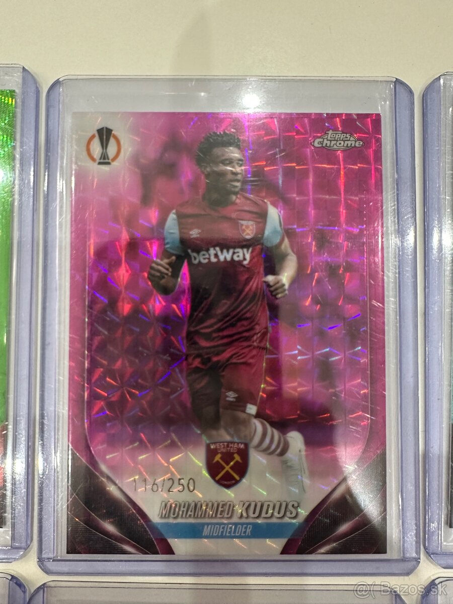 TOPPS CHROME FUTBALOVÉ KARTY LIMITOVANÉ KARTIČKY - 17