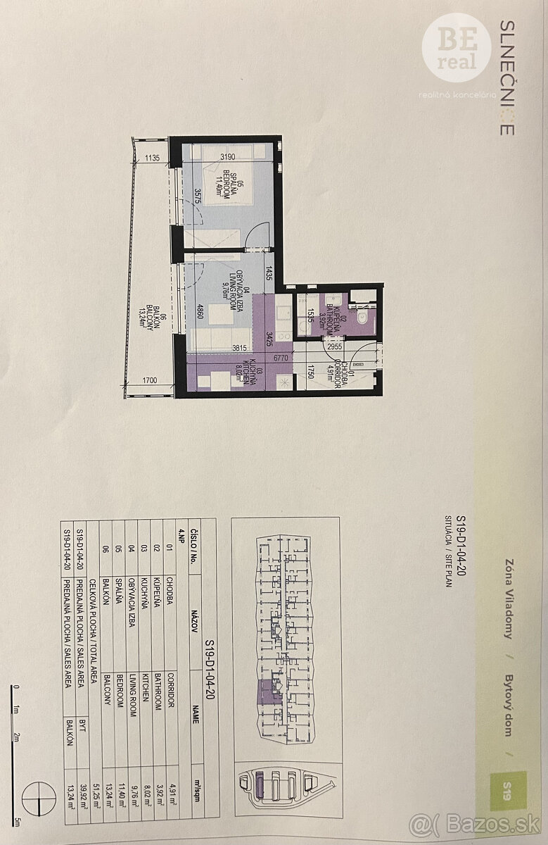 Na predaj 2 izbový byt v novostavbe, SLNEČNICE Fialová ulica - 17