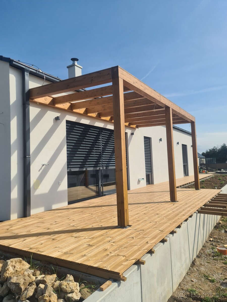 Drevené TERASY, FASÁDY, PRÍSTREŠKY, PLOTY - 17