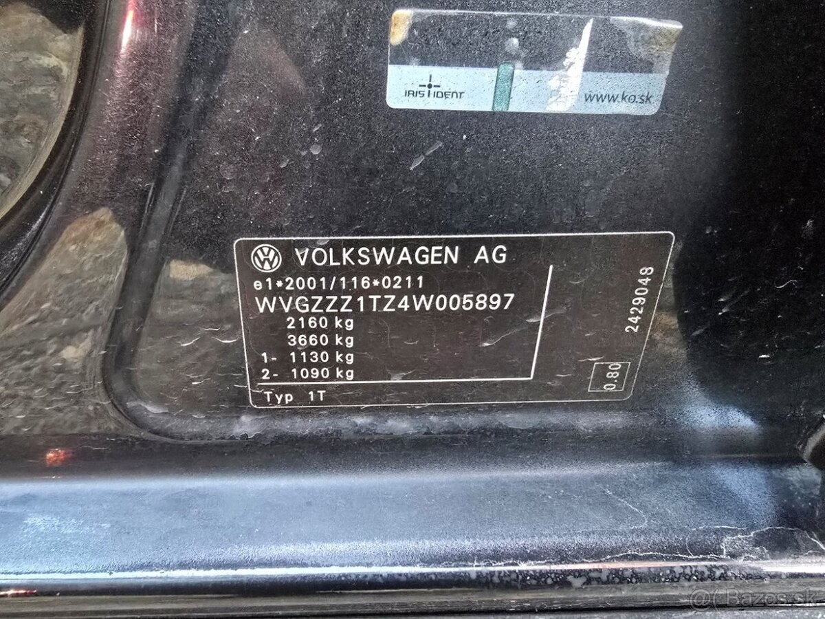 Volkswagen Touran Van 1.9 TDI Trendline, Mesačne: 79€ - 17