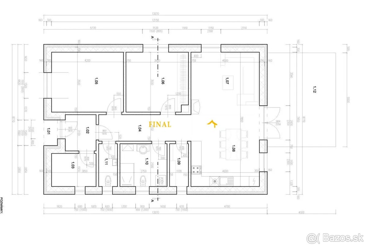 FINALREALITY: 3 izbový bungalov, hrubá stavba, Somorová Ves - 17