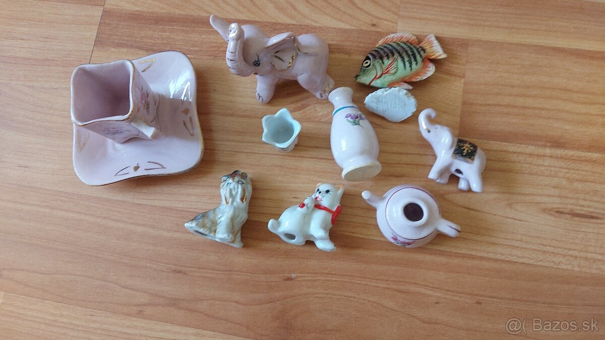 Ružový mini porcelán a miniaturky - 17