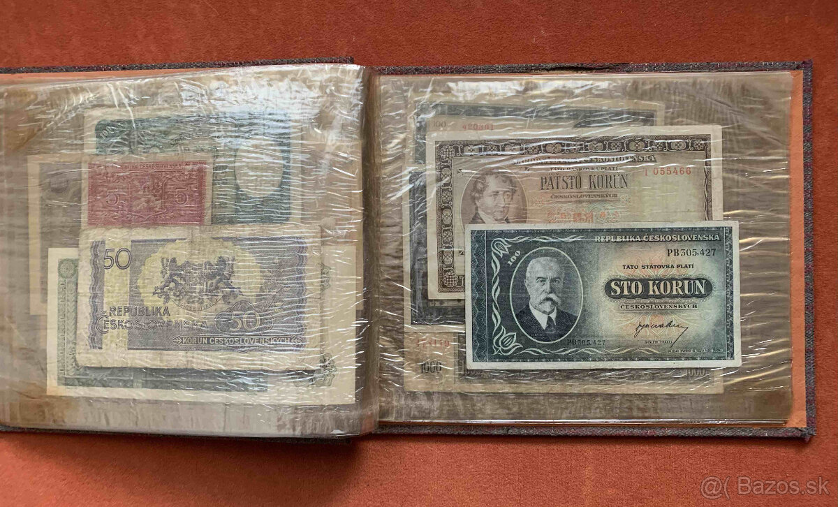 Album starých bankoviek Československa od roku 1919 – 1961 - 17