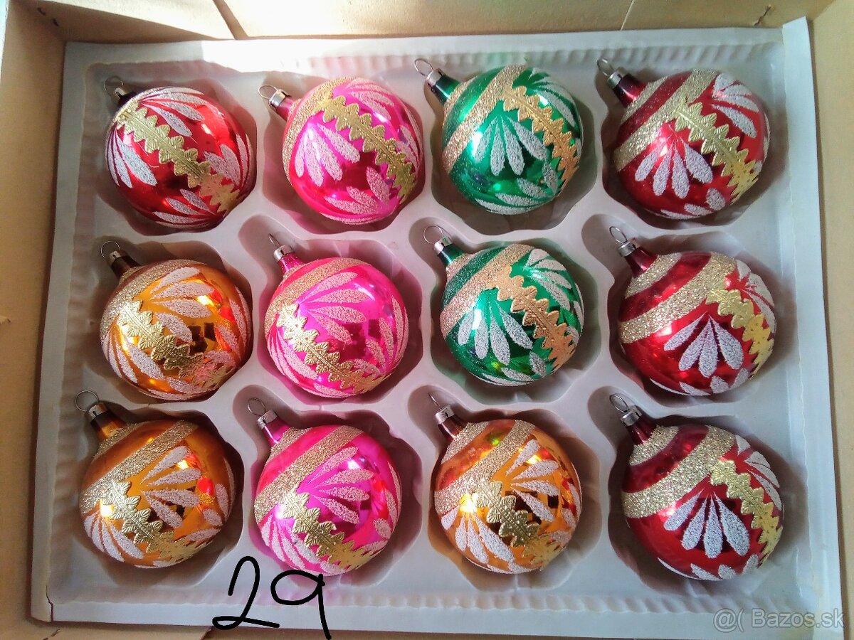 Vánoční ozdoby různé- staré, vianočné ozdoby - 17