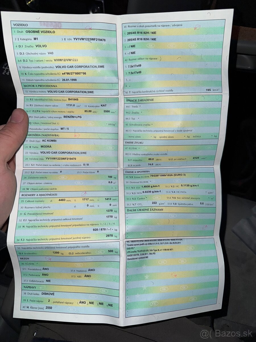 Volvo v40 1.8 85kw LPG - 17