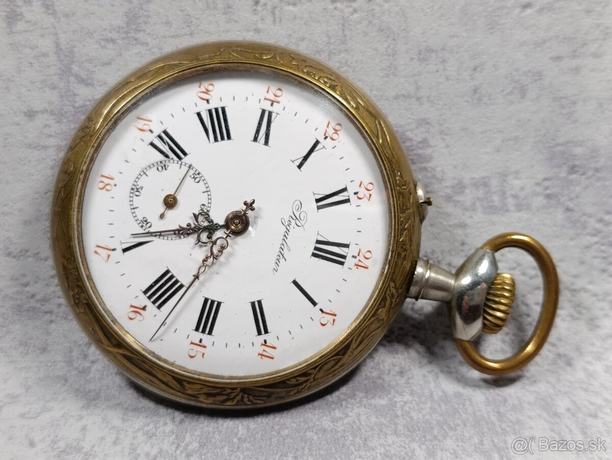 Obrovské kapesní hodinky Régulatéur, 67mm, 192g - 17