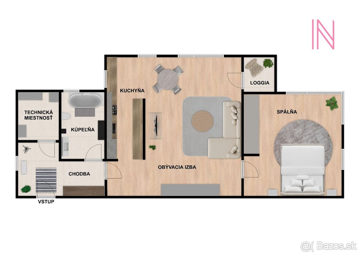 REZERVOVANÉ - 2 izbový byt v centre Senca - 60,82 m2 - 17
