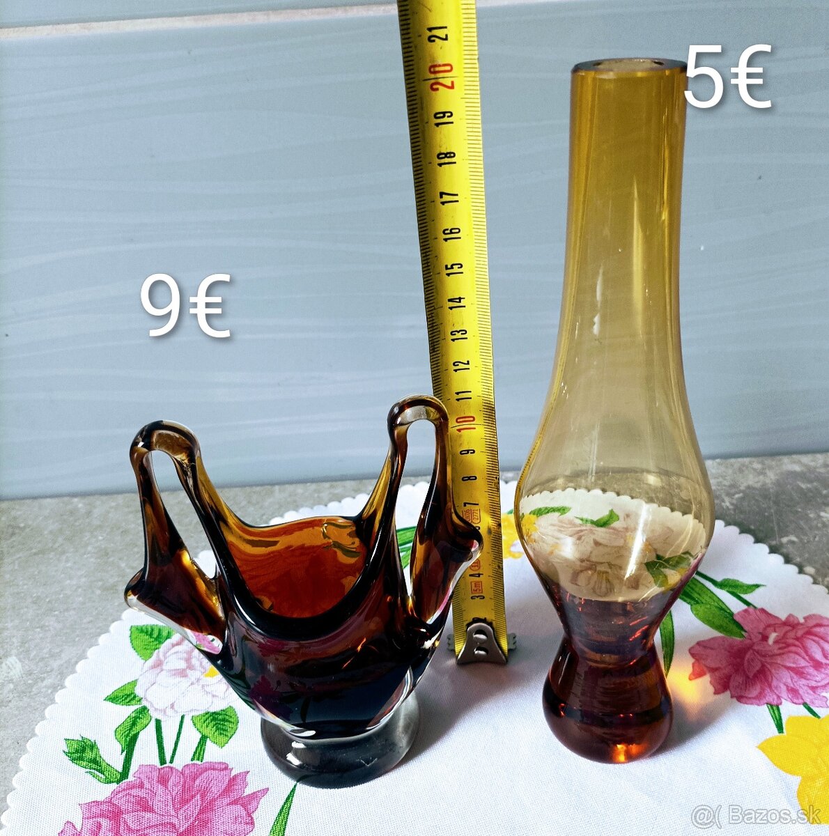 Hutné sklo - misy , váza - 17