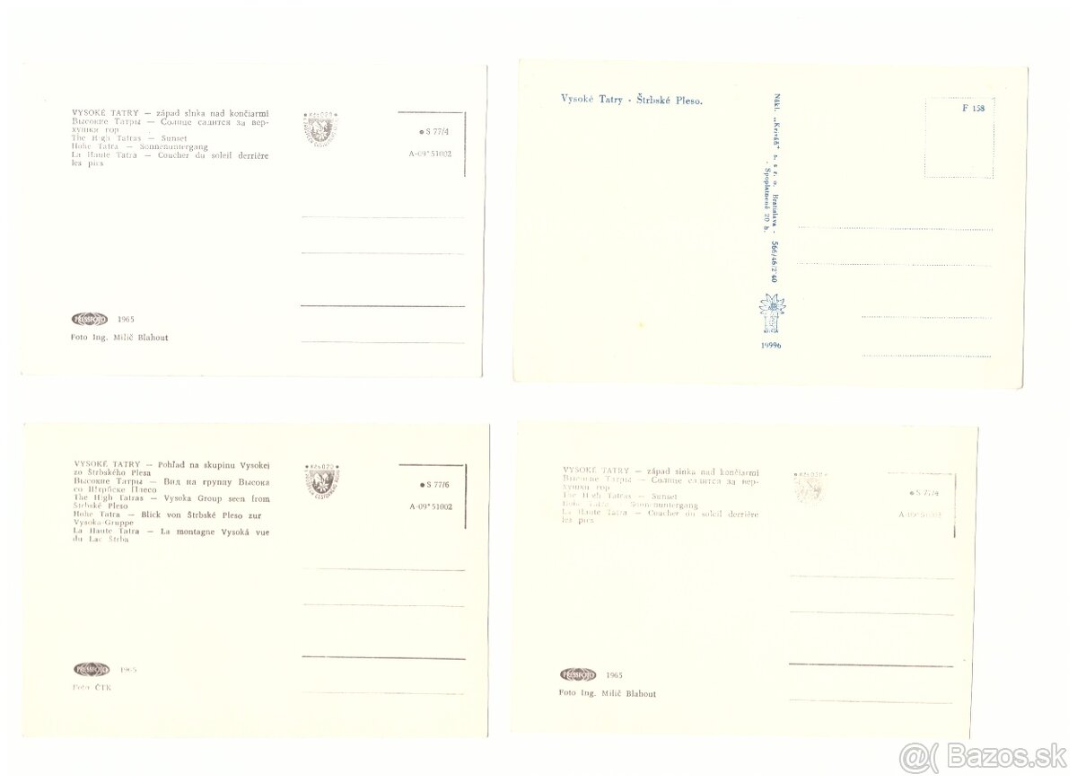 Pohľadnice Vysoké Tatry čienobiele - 17