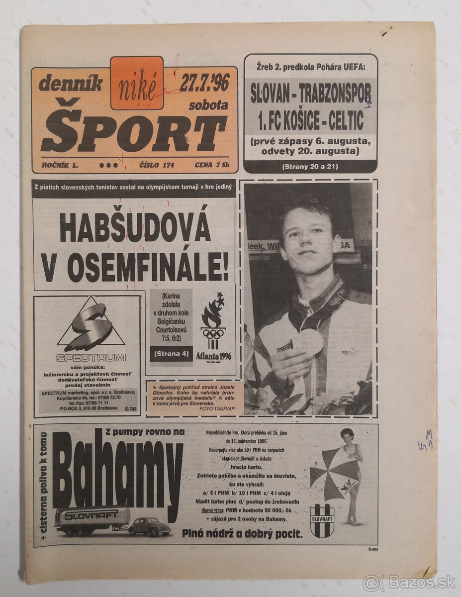 Staré noviny Denník Šport 2 - 17