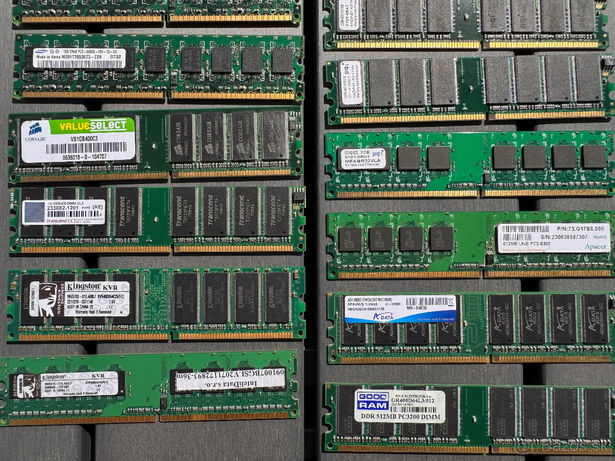 PC RAM pamäte: 256 MB, 512 MB, 1 GB a 2 GB - 17