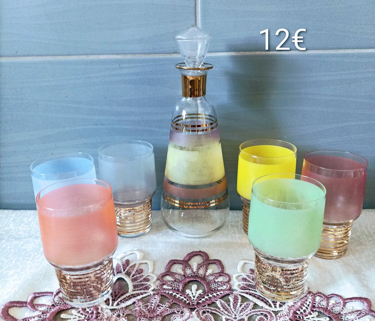Retro sklenené karafy - 17