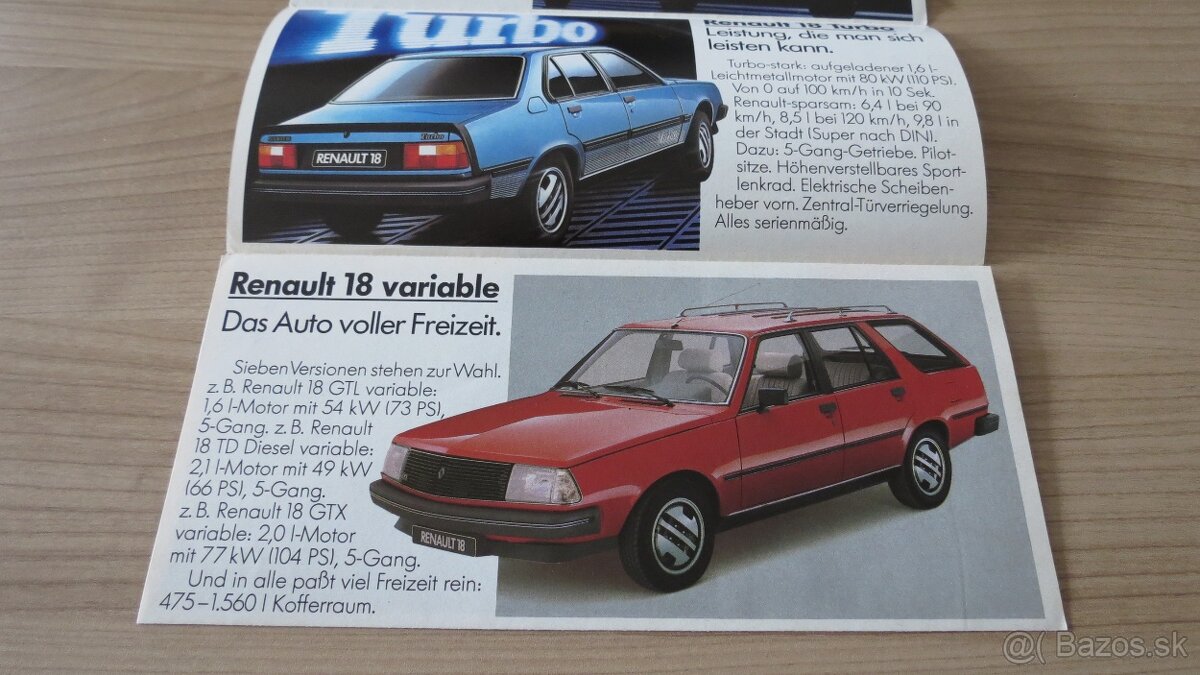 Prospekty Renault 50. až 90. léta. - 17