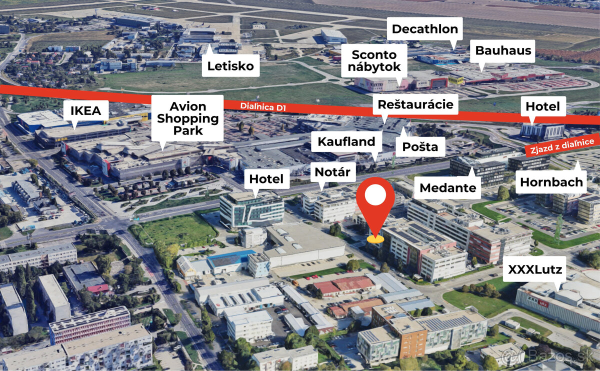 Prenájom prízemného obchodného priestoru 99 m² vo frekventov - 17