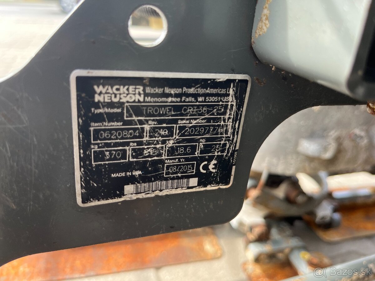 Hladička betónu s pojazdom Wacker Neuson CRT 36-25 Husqvarna - 17