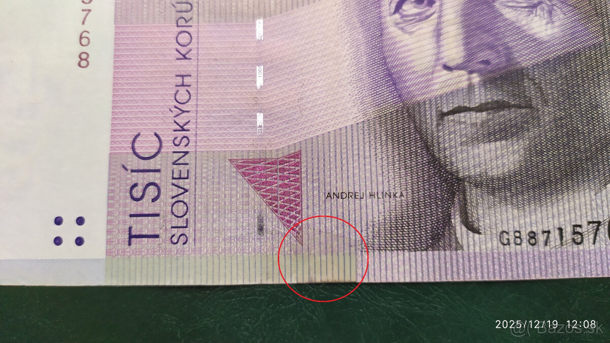 Bankovky 1000 Sk, 4 rôzne ročníky - 17