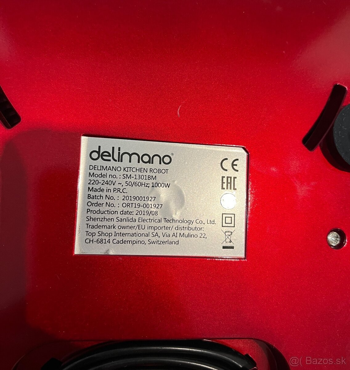 Kuchynský robot DELIMANO PRO 1000w červený - 17