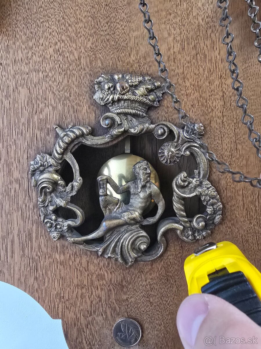 Starožitné nástenné drevene hodiny... - 17