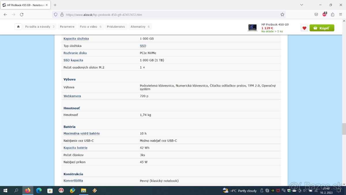 HP ProBook 450 G9 - 17