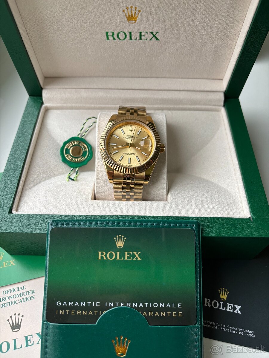 Rolex Datejust Full Gold, Nové, 40mm - 17