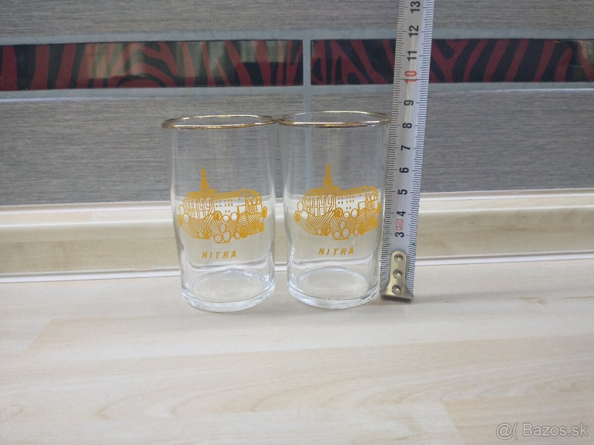 poháre Nitra, zlatá zuzana, štamperlíky, karafa - 17