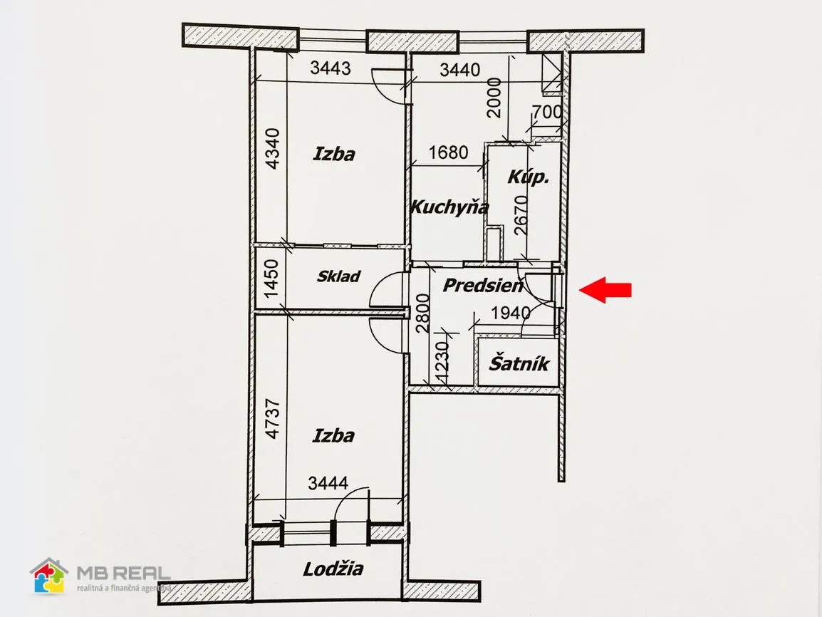 REZERVOVANÉ - Dvojizbový byt, Zvolen, sídlisko Sekier, 68 m2 - 17