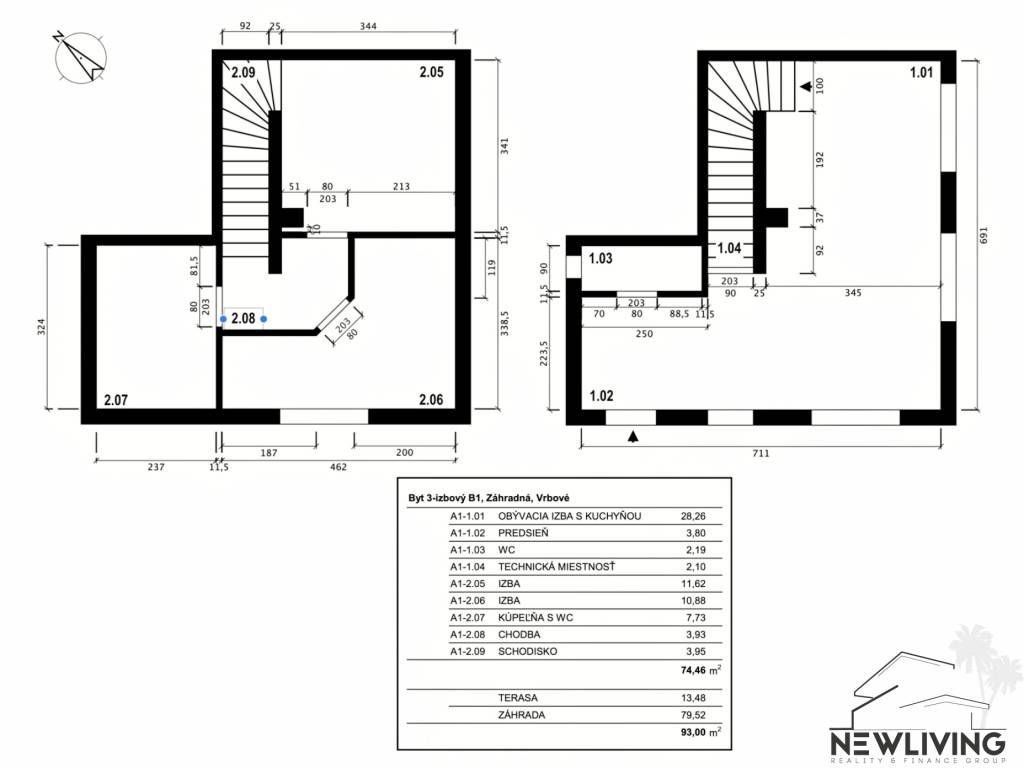 NEW LIVING - novostavba 3i byt, 2x parking a pozemok, Záhrad - 17