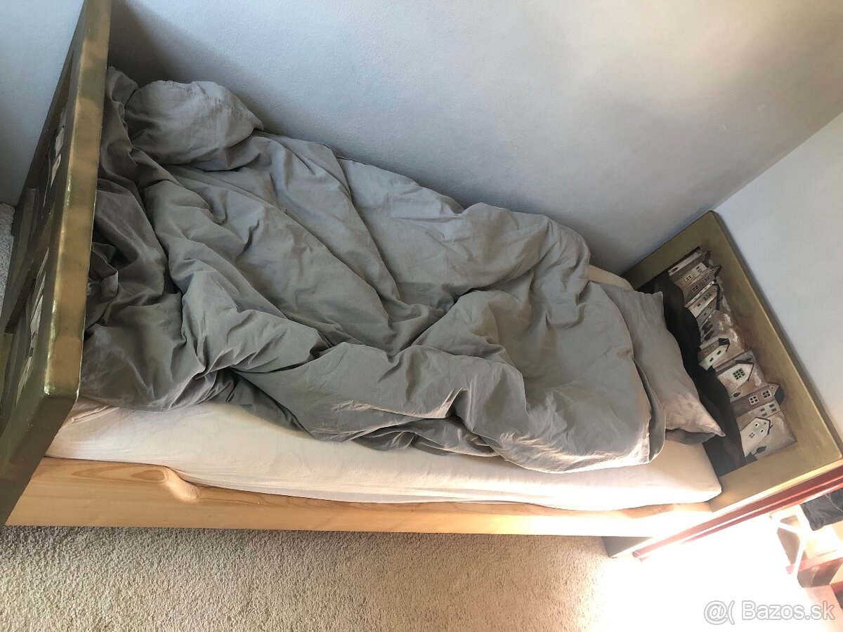 Na predaj….2xstarožitná posteľ 90x200cm,lampa - 17