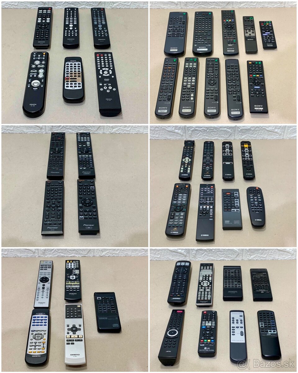 Diaľkové ovládače: Sony.Yamaha.Pioneer.Onkyo.Denon.Marantz.. - 17