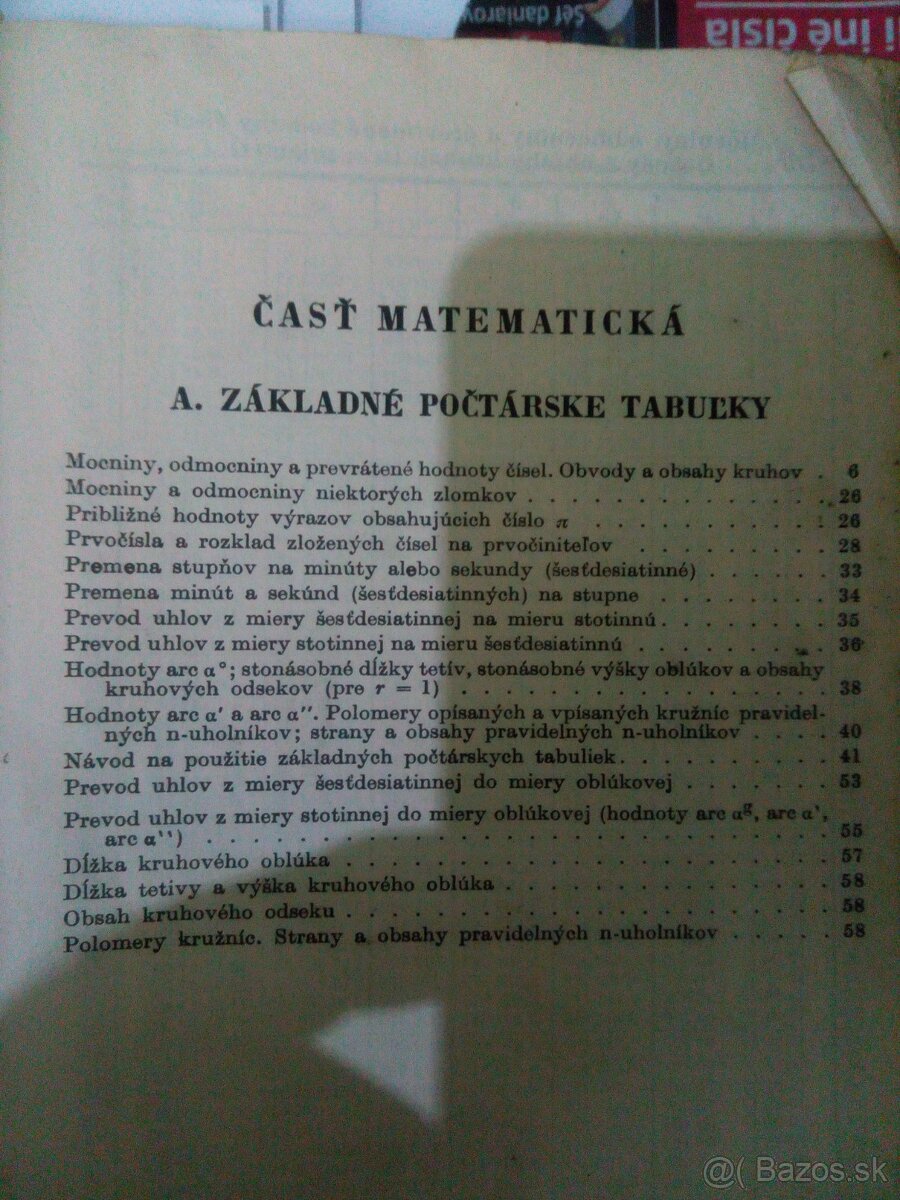 Technická príručka -tabulky r.1958 - 17