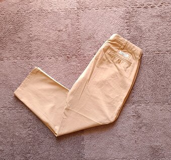 Polo Ralph Lauren plátené béžové nohavice elegantné chinos - 17
