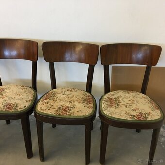 Retro starozitne Stolicky Halabala pruzinove 1950 Art Deco - 17