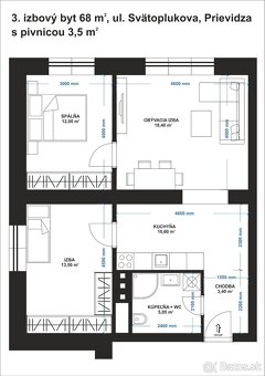 Predaj 3-izbový byt s príjemnou atmosférou 68m2 Staré sídlis - 17