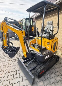 Minibagr 1,6t – Laidong 16kW, joysticky, hodně příslušenství - 17