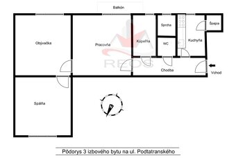3 izbový byt na prenájom pri Jakabovom paláci - 17