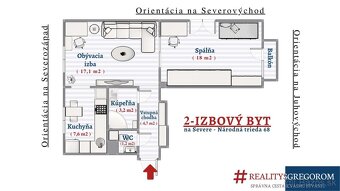 Rekonštruovaný 2-izb. tehlový byt s balkónom na Mieri – NT - 17