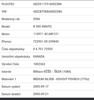 Mercedes R500 Long, lpg, 4matic, 225kw, plně pojízdné - 17