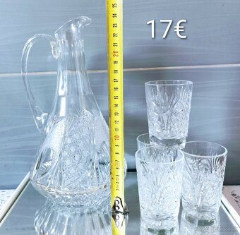 Krištáľ - misa , váza , poháre, - 17