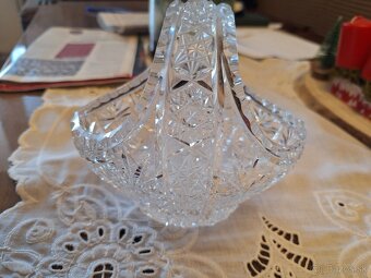 2 sklenene krištáľove košíky - 17