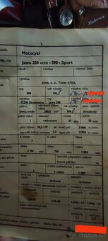 Jawa 250 sport platne TP a Spz - 17