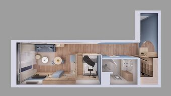 Štýlový 1-izbový byt 41 m2 + 5 m2 balkón - Nová Dukelská - 17