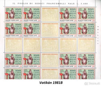 Poštové známky, filatelia: Vzácnejšie archy, bloky a aršíky - 17