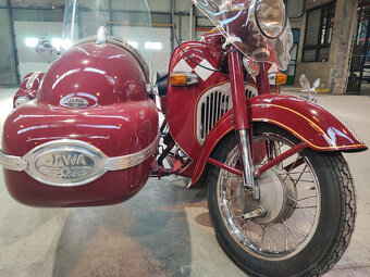 Jawa 350 sajdka sidecar postranny vozik + zadný vozik - 17
