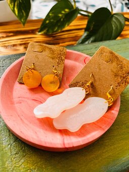 Živicové handmade náušnice - 17