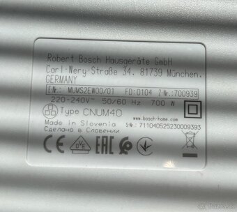 Kuchynský robot Bosch MUMS2EW00/01 700W - 17