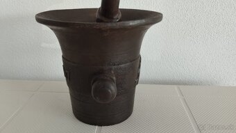 Starý válečný litinový mažiar s dělom a rokem 1914-1917 +tlo - 17