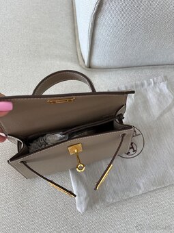 Hermes kelly mini kabelka béžová - 17