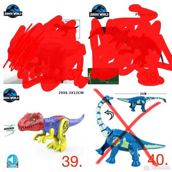 Rôzne dinosaury (8ks) typ lego - nové, nehrané - 17